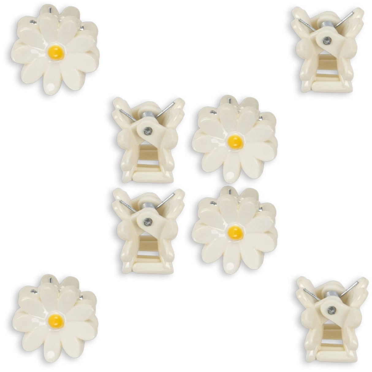 Konges Sløjd Antique White 8 Pak Daisy Mini Hair Claw