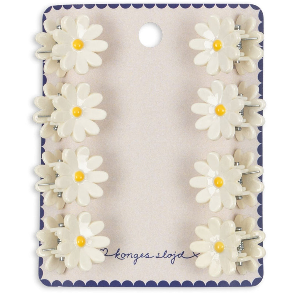 Konges Sløjd Antique White 8 Pak Daisy Mini Hair Claw