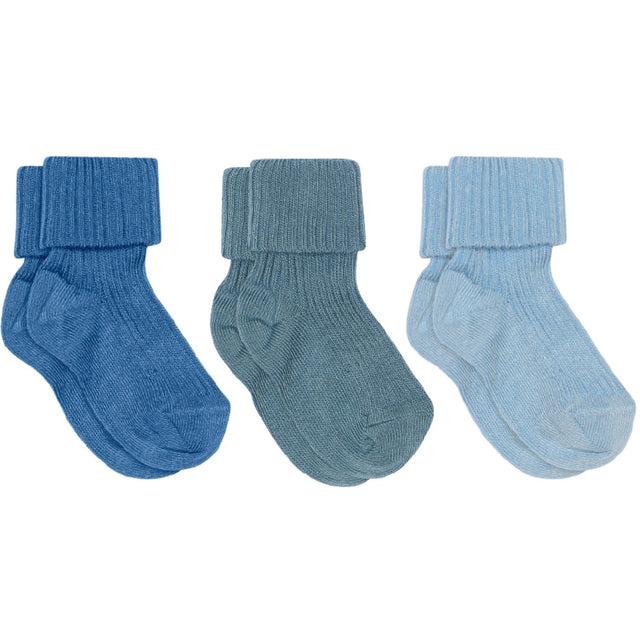 Mp Danmark High Tide Bomuld Rib Baby Strømper - 3-pack