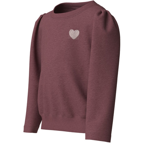 Name It Wild Ginger Heart Embroidery Nmfvima Ls Nreg Sweat Bru
