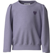 Name It Heirloom Lilac Heart Embroidery Nmfvima Ls Nreg Sweat Bru