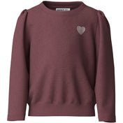 Name It Wild Ginger Heart Embroidery Nmfvima Ls Nreg Sweat Bru