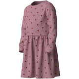 Name It Lilas Red Glitter Hearts Nmfvivian Ls Kjole