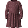Name It Wild Ginger Pink Glitter Hearts Nmfvivian Ls Kjole