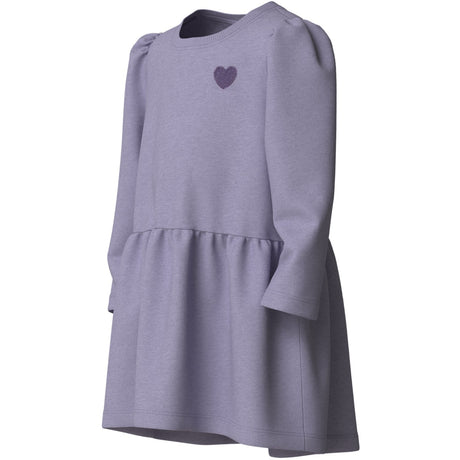 Name It Heirloom Lilac Heart Embroidery Nmfvima Ls Swe Kjole Bru