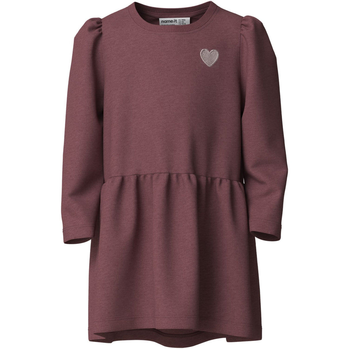 Name It Wild Ginger Heart Embroidery Nmfvima Ls Swe Kjole Bru