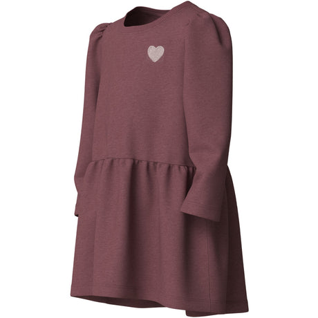 Name It Wild Ginger Heart Embroidery Nmfvima Ls Swe Kjole Bru