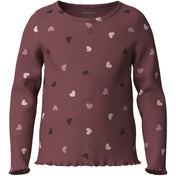 Name It Wild Ginger Hearts Nmfvemia Ls Slim Top