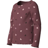 Name It Wild Ginger Hearts Nmfvemia Ls Slim Top