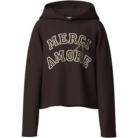 Name It Chocolate Plum Merci Nkfviala Ls Kort Rlx Sweat Wh Bru