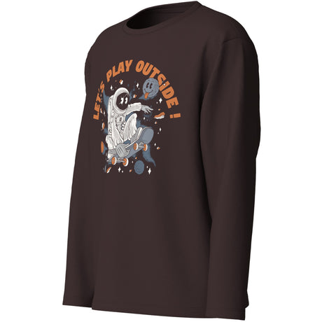 Name It Chocolate Plum Space Skate Nkmvictor Ls Nreg Top