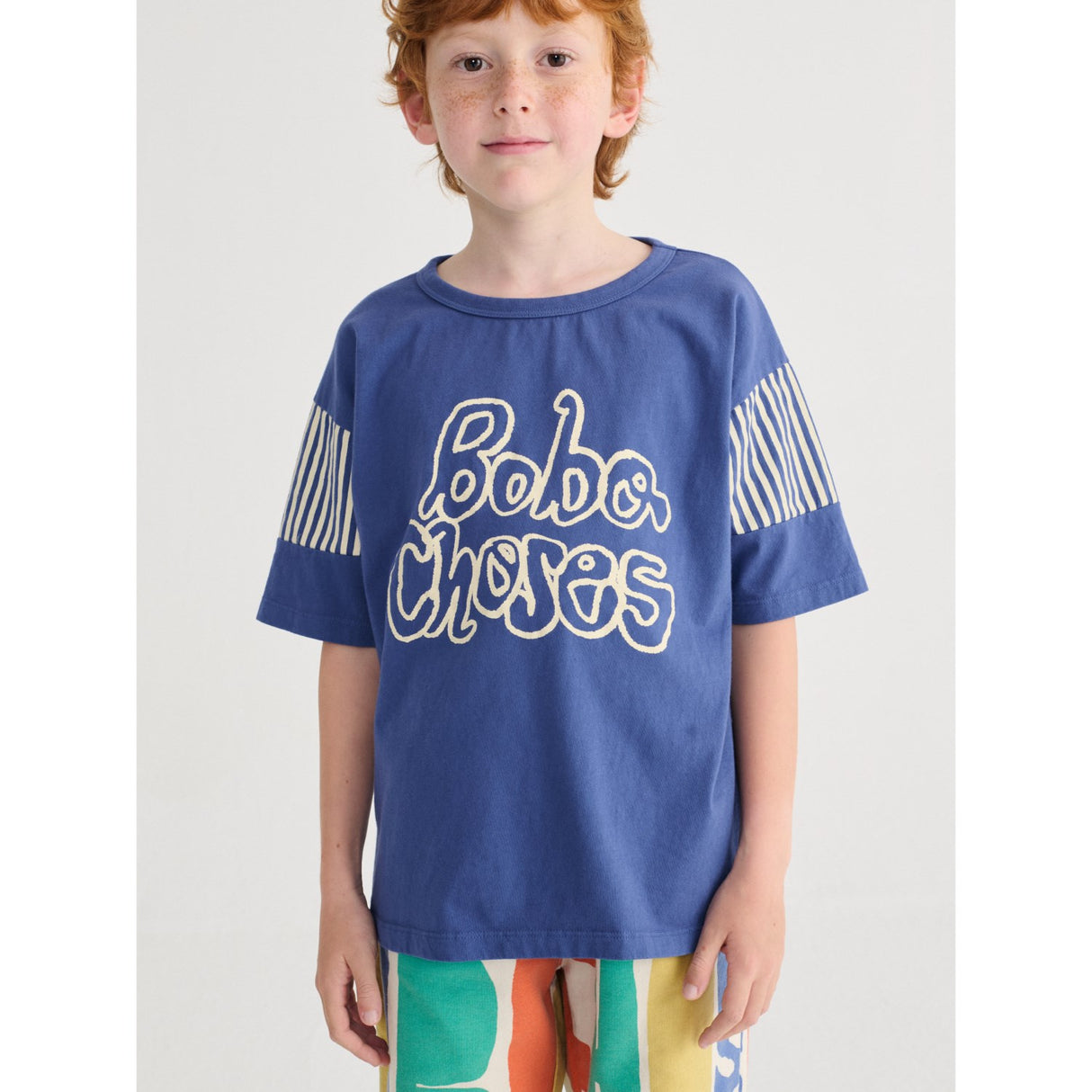 Bobo Choses Navy Blue Bobo Choses By Hand T-Shirt