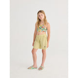 Bobo Choses Yellow Spicy Window Pane Woven Bermuda Shorts