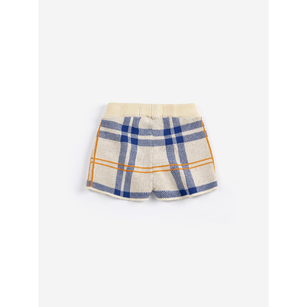 Bobo Choses White Fun Tartan Strikket Shorts