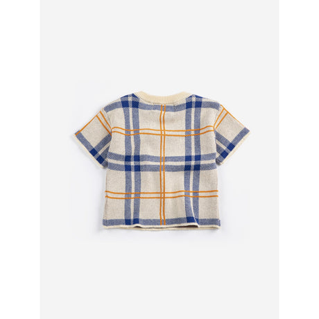 Bobo Choses White Fun Tartan Strikket T-Shirt