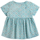 Bobo Choses Light Blue Daisy Mosaic All Over Woven Kjole
