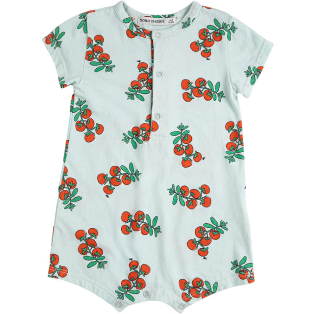 Bobo Choses Light Blue Juicy Tomatoes All Over Playsuit