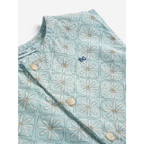 Bobo Choses Light Blue Daisy Mosaic All Over Woven Overall