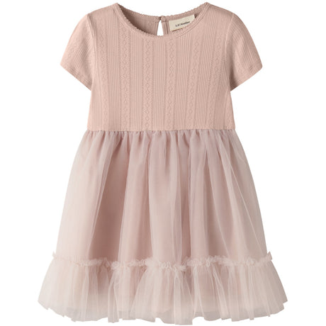 Lil'Atelier Peach Whip Nmffanella Ss Tyl Kjole Lil