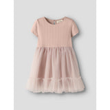 Lil'Atelier Peach Whip Nmffanella Ss Tyl Kjole Lil