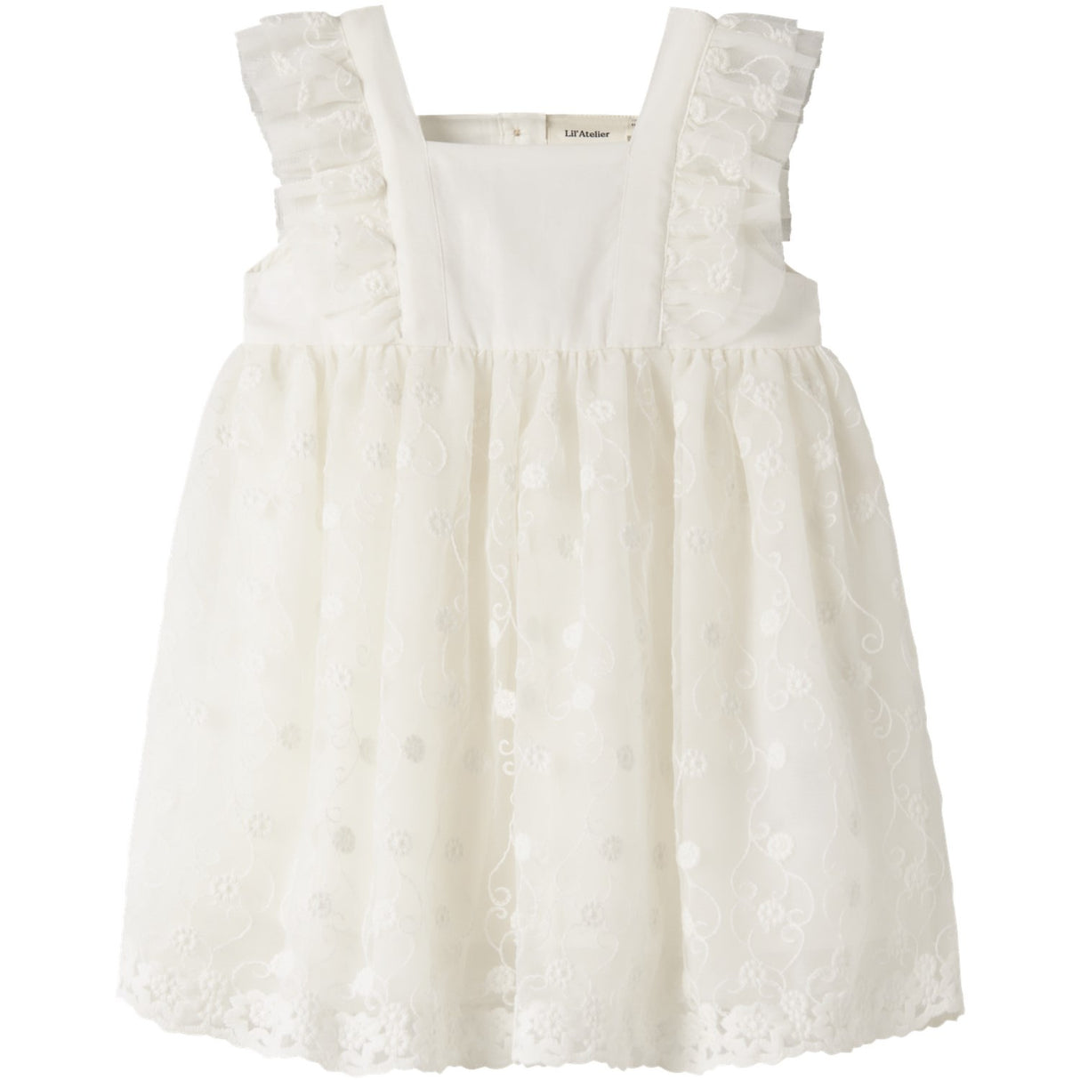 Lil'Atelier Coconut Milk Nmffeya Sl Tyl Kjole Lil