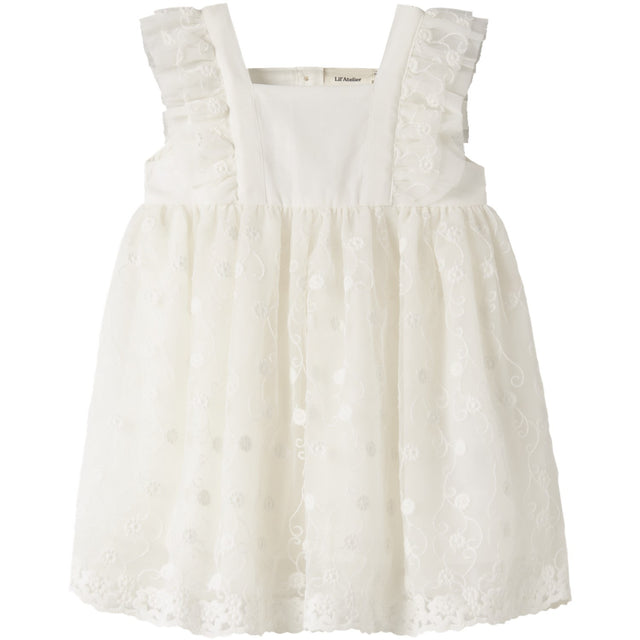 Lil'Atelier Coconut Milk Nmffeya Sl Tyl Kjole Lil