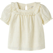 Lil'Atelier Coconut Milk Nmfhosa Ss Loose Skjorte Lil