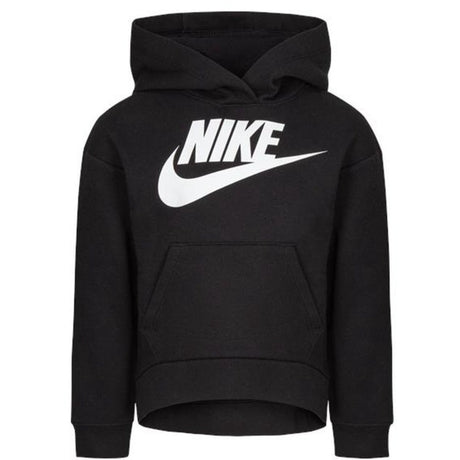 NIKE Black Club Fleece High Low Hættetrøje