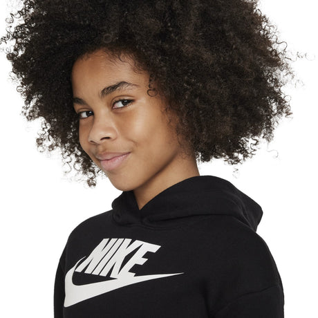 NIKE Black Club Fleece High Low Hættetrøje