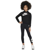 NIKE Black Club Fleece High Low Hættetrøje