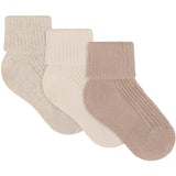 Minymo Birch Baby 2X2 Rib Strømpe 3-Pak