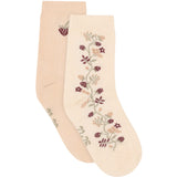 Minymo Birch Strømper M/ Lettuce Edge 2-Pak