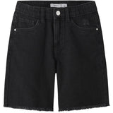 Name It Black Denim Nkfbella Hw Wide Dnm Shorts 1488-Be Noos