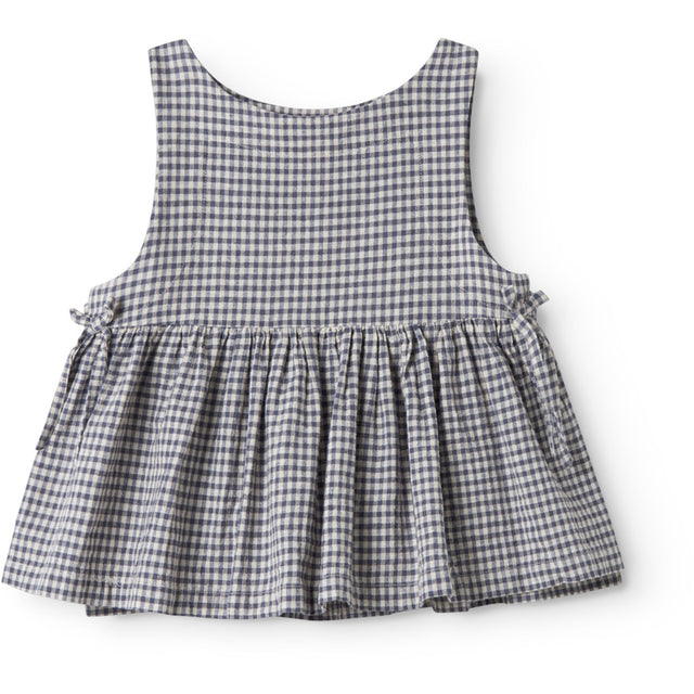 MarMar Cotton Linen Marine Check Tarame Top
