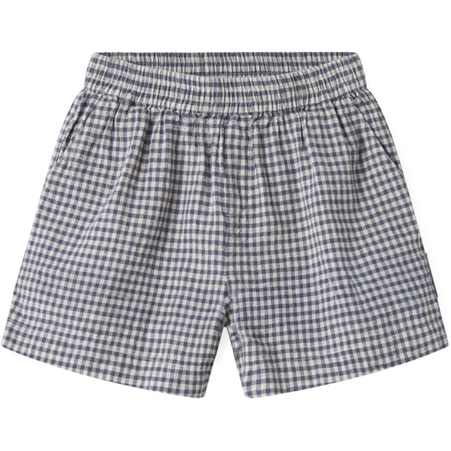 MarMar Cotton Linen Marine Check Pinon Shorts