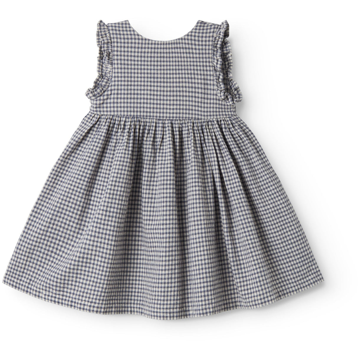 MarMar Cotton Linen Marine Check Darame Kjole