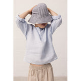 MarMar Cotton Linen Marine Check Arida Hue