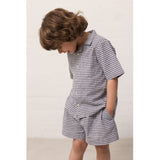 MarMar Cotton Linen Marine Check Pinon Shorts