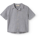 MarMar Cotton Linen Marine Check Tage Skjorte