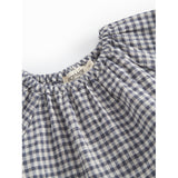 MarMar Cotton Linen Marine Check Dawson B Kjole