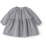 MarMar Cotton Linen Marine Check Dawson B Kjole