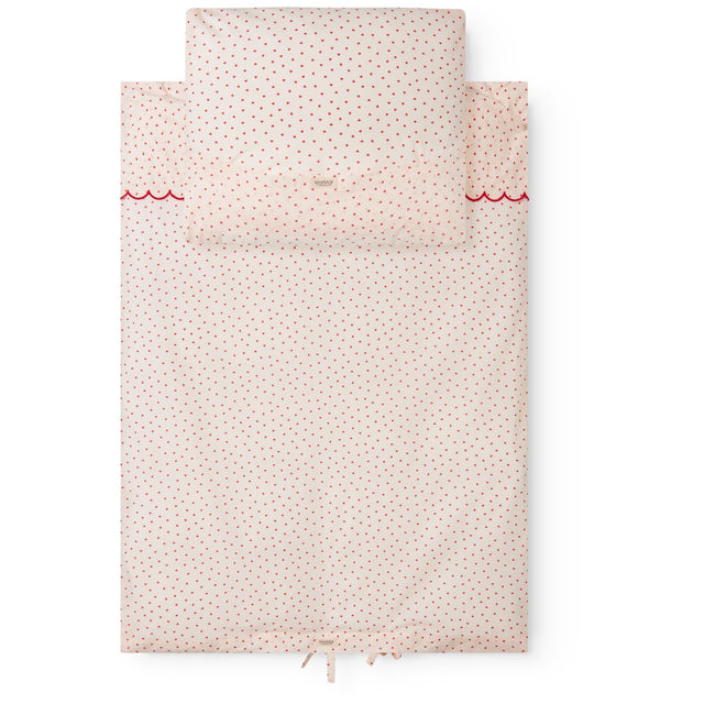 MarMar Crispy Poplin Acc Happy Hearts Seng Hør Scallop Baby