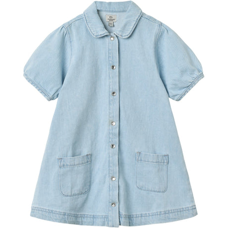 COPENHAGEN COLORS x Luksusbaby Lt. Blue Washed Organic Denim Kjole - Limited