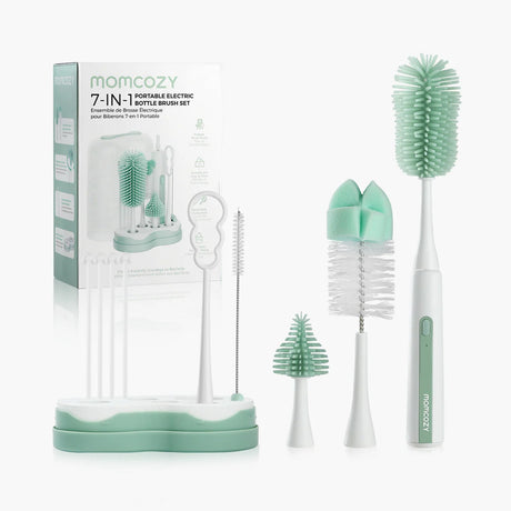 momcozy Pink LS003 7 In 1 Baby Flaske Brush Sæt