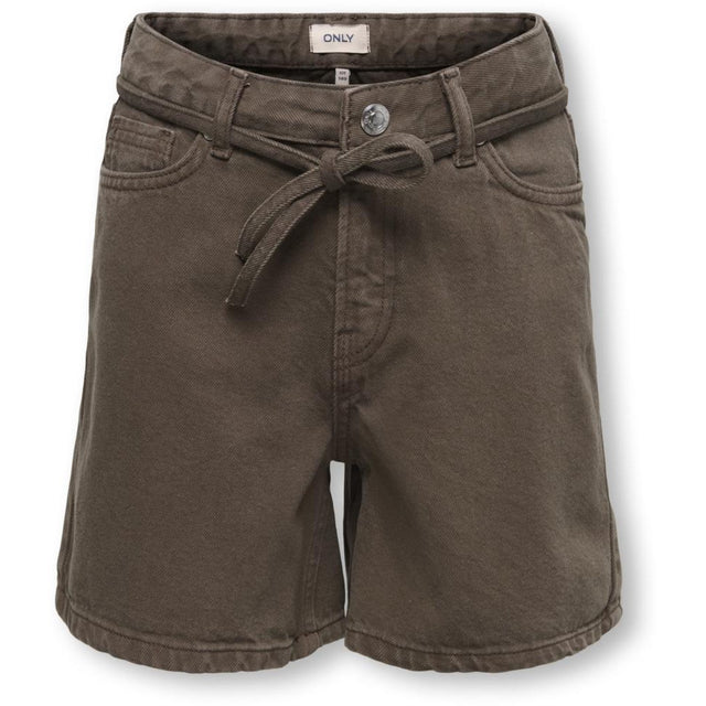 kids ONLY Chocolate Brown Koggianna Mw Belted Col Shorts Nov