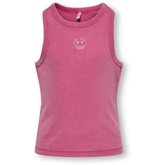 kids ONLY Magenta Smiley Kogjilly Emb Washed Tank Top Jrs