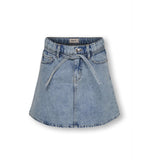 kids ONLY Light Blue Denim Kogeden Bælte A-Skirt Dnm Pim