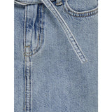 kids ONLY Light Blue Denim Kogeden Bælte A-Skirt Dnm Pim