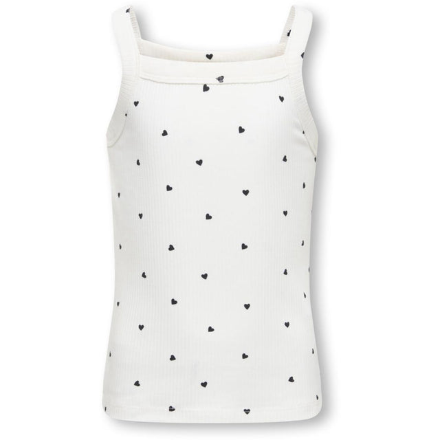 kids ONLY Cloud Dancer Black Hearts Kogbella Life Strop Top Jrs