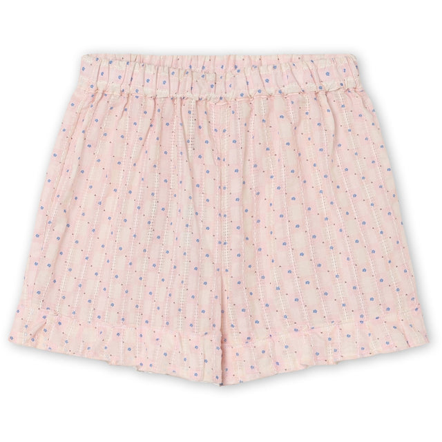 Fliink Chalk Pink Check Aop Zorro Ruffle Shorts
